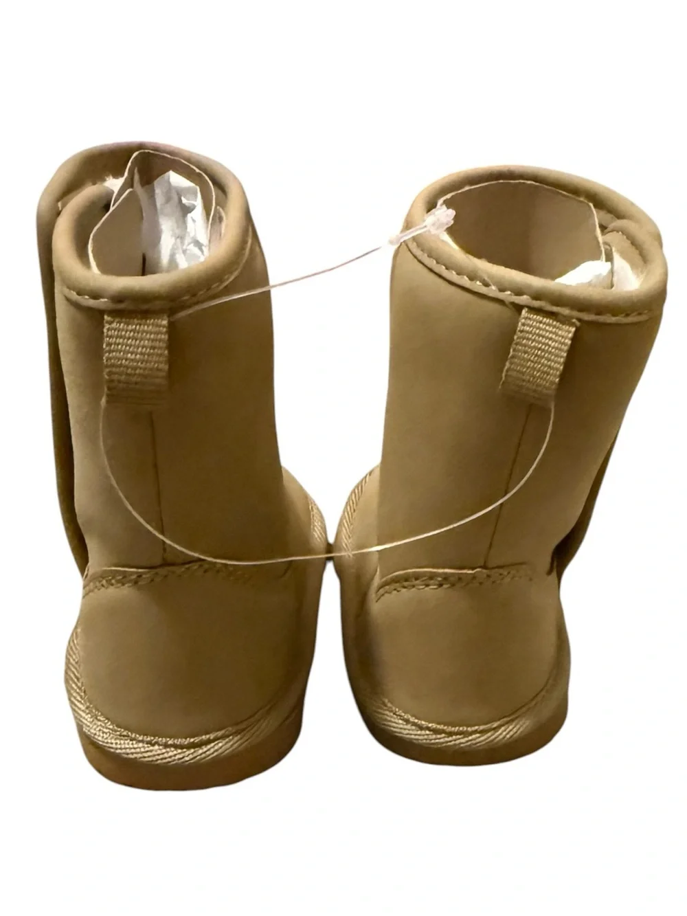 Carter's Toddler Tan Plush-Lined Pull-On Boots 4
